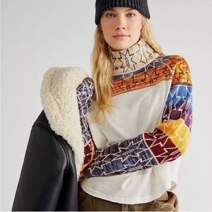 Free People Freestyle Ski Swit Knit Long SleeveTop Size Large